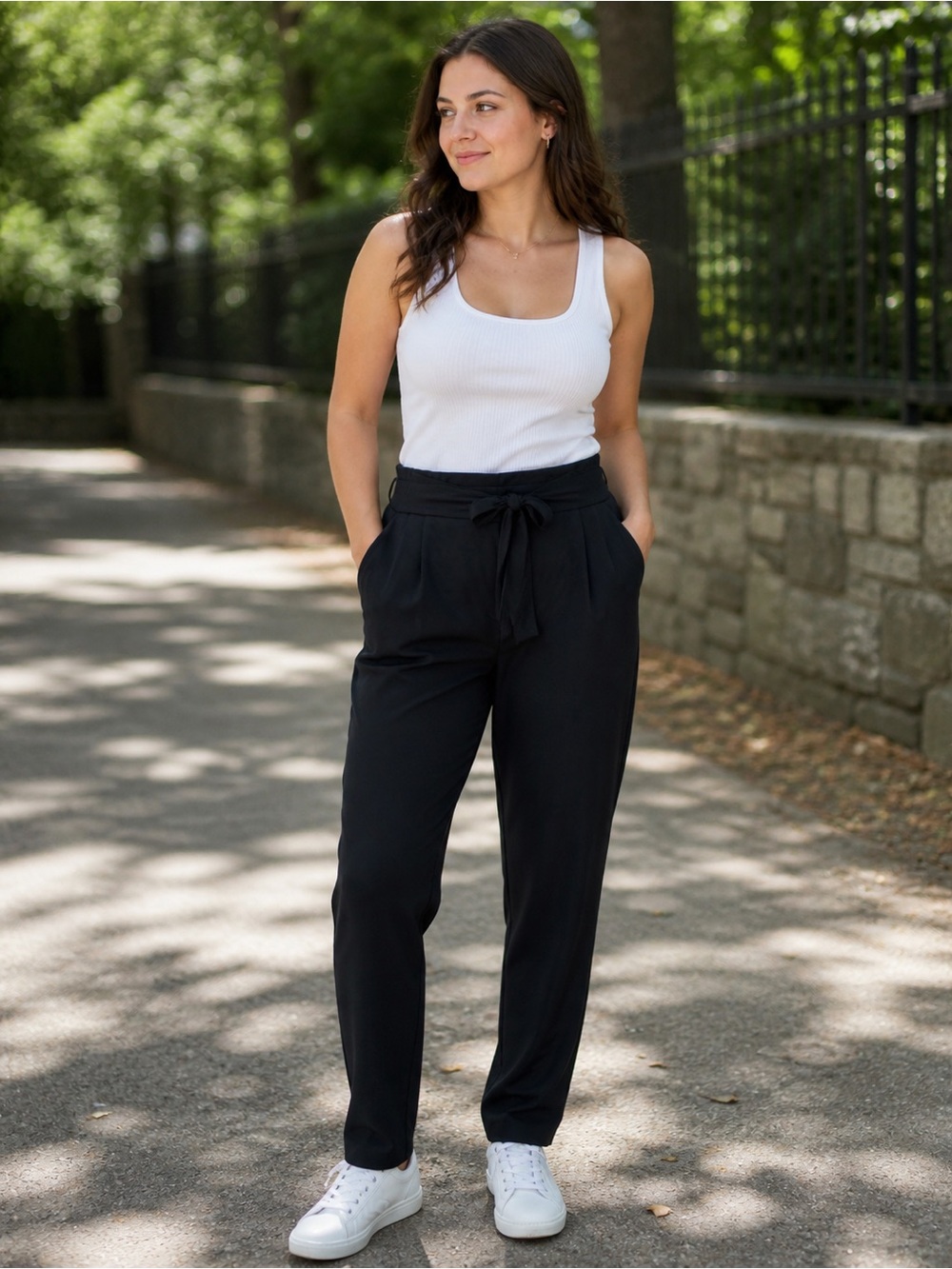 Bagatelle Collection Black Tie Waist Pants – Women’s XS